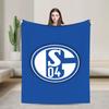 Плед с принтом команды S-Schalke 04 Мягкий Уютный Плед Для Декора Дома Кемпинга Фланелевое Покрывало Покрывало на Кровать