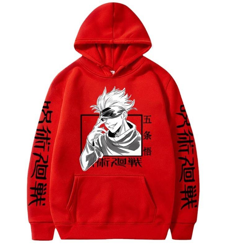 Gojo Satoru Hoodies Print Fashion Sweatshirt Hip Hop Casual Unisex Autumn Winter Fleece Streetwear Tops