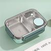 304 Stainless Steel Food Storage Container with Dividers Meal Box Portable Lunch Box for Office and Outdoor Use