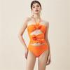 Сексуальные купальники женские 2024 купальник накидки для женщин саронг пляжная юбка с запахом бикини купальный костюм оранжевый