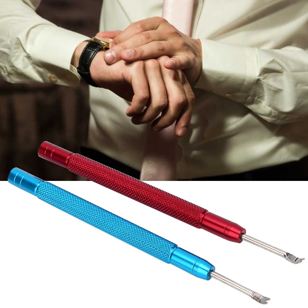 2 шт. Инструмент для снятия нажимных стрелок часов Аксессуар для ремонта часов (красно синий)