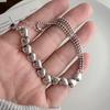 Xiaomi 100% Solid 925 Sterling Silver Metal Bracelet for Women Vintage Handmade Simple Heart Beads Bracelet Birthday Gift Party