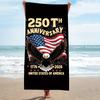 1 шт. США 250-летие Американский флаг Фейерверк Пляжное полотенце Микрофибра Быстросохнущее Патриотичное Песозащитное Полотенце для ванны