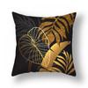 45X45Cm Одинарная наволочка с принтом листьев гинкго, бархатная наволочка из кожи персика с зеленым сусальным золотом, украшение для домашнего дивана, наволочка, наволочка