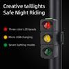 COBA светодиодный задний фонарь для велосипеда, красный, синий, зеленый, аварийный полицейский фонарь с зажимом, USB аккумулятор, мигающий предупредительный сигнал для езды на велосипеде