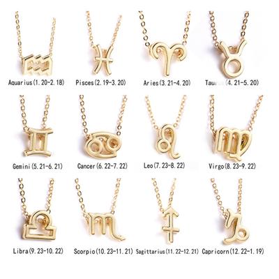 Новое простое стильное ожерелье с подвеской «Двенадцать созвездий» для женщин, юбилей, день рождения, красивый подарок, эффектные украшения для девочек