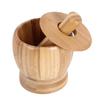 Bamboo Mortar Pestle Set Herbs Spices Crusher S-L Bamboo Garlic Jar Natural Bamboo Spice Grinder Mortar Pestle Set