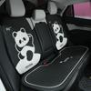 Cartoon Car Seat Cover Cute Panda Design Summer Cool Ice Silk Ladies' Car Seat Cushion Cover Four Season Universal Auto Interior