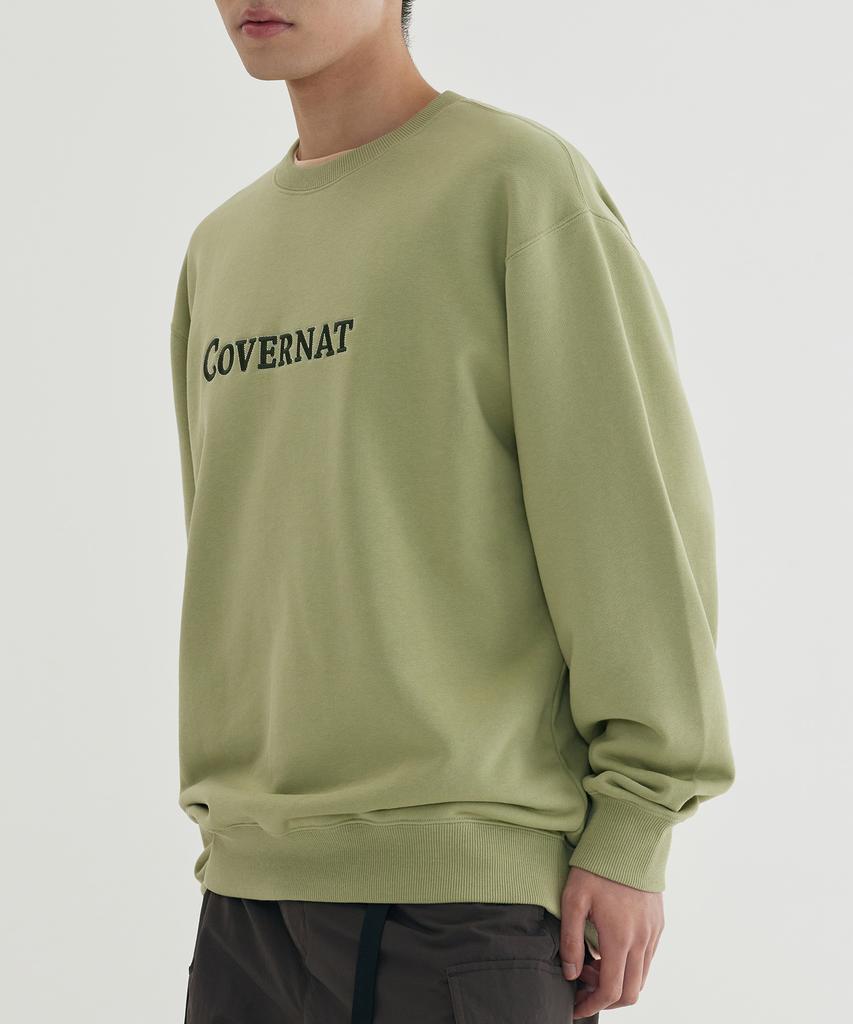 COVERNAT Center Logo Sweatshirt Melange Gray