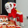 Новогодний костюм львиного танца для питомца, трансформация, вышитый, для собаки и кошки, зимняя и осенняя, милая одежда