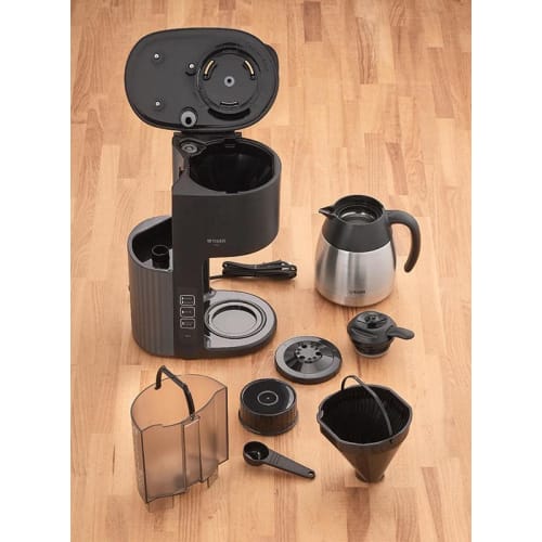 Tiger Thermos (TIGER) Coffee Maker for 8 Cups Vacuum Stainless Steel Server with Ice Function Cafe Black ACE-V080KM