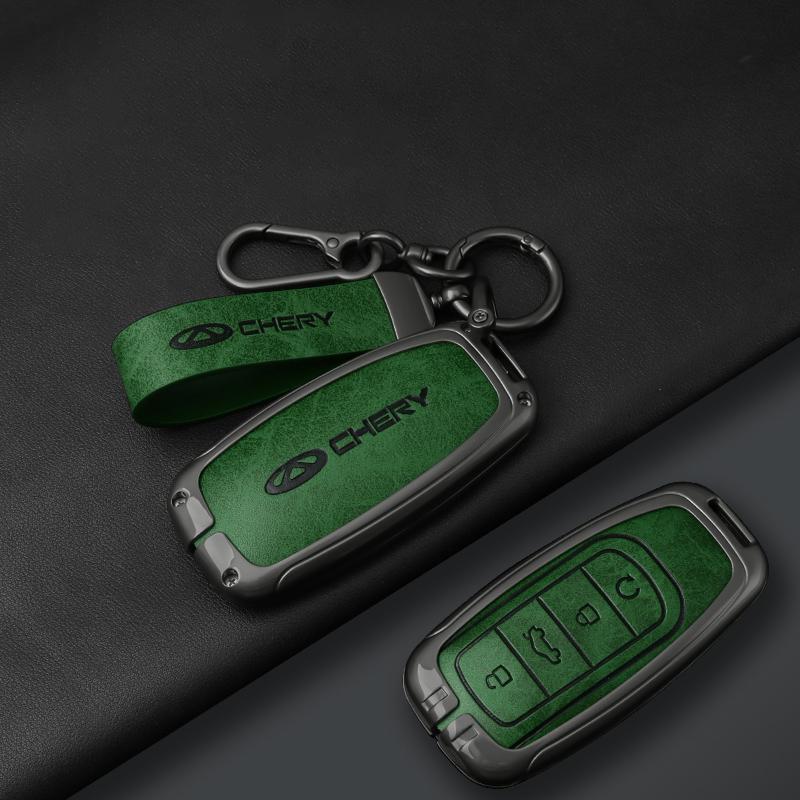 Защитный чехол из цинкового сплава и кожи для автомобильного ключа Chery Tiggo 2 3 4 7 8 Pro T3 3X IQ A3 Amulet Fulwin Arrizo Автоаксессуары P222