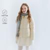 Girls' Flip Collar Short Down Jacket - Autumn/Winter Casual Warm Outerwear