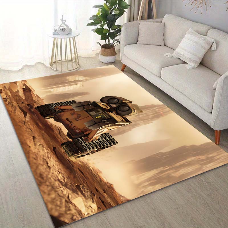Cartoon Disney Walle Robot Print Carpet for Living Room Bedroom Kid's Room Home Decor Pink Room Decor Area Rug Non-slip Mat
