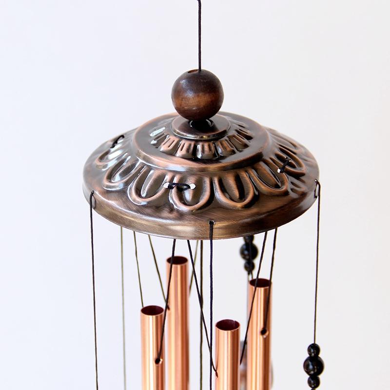 Metal Butterfly Tortoise Wrought Iron Wind Chime 4 Tubes Hanging Ornament Garden Home Wind Chimes & Hanging Decorations LS