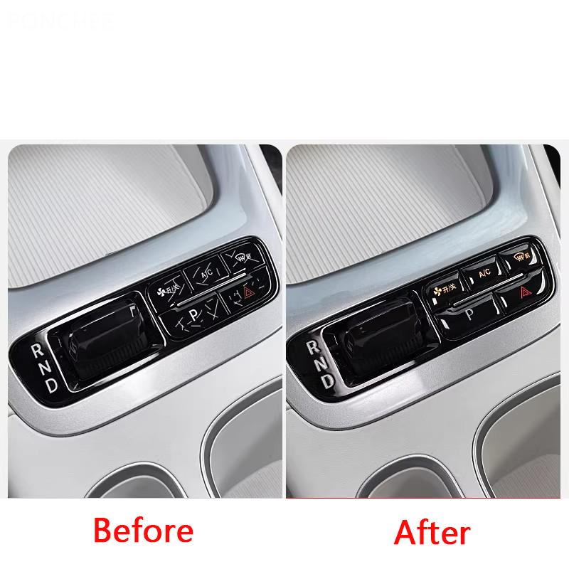 For Geely EX2 EMAS 5 Xingyuan 2025 2026 Interior Button Stickers Glass Switch Handbrake Gear Position Resin Protective Film