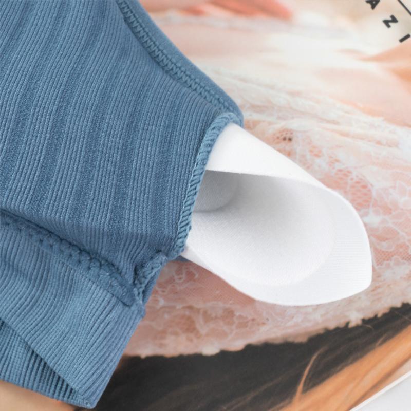 Threaded Camisole One-piece Triangle Cup Bra Sports Bras Ladies Sexy Sling Tube Top Free Size