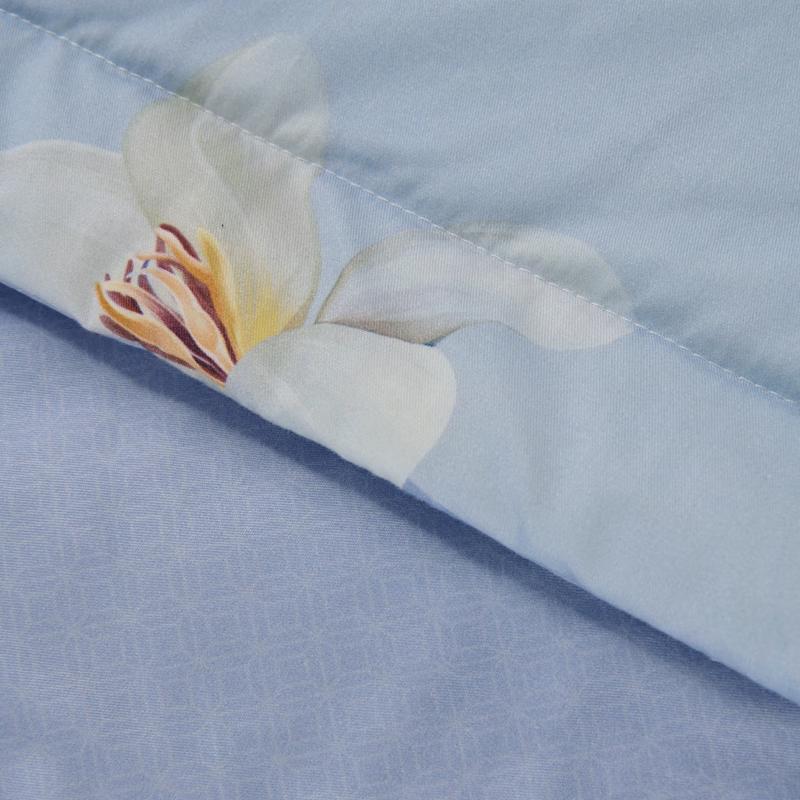 Mercury Home Textiles Soft Blue Iris L-Theanine Cooling Cotton Summer Quilt