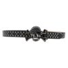 Snake Pattern Diamond Skull Belt Pin Buckle Retro Rhinestone Men and Women Denim Belt Fashion Hip-hop Punk Outfit