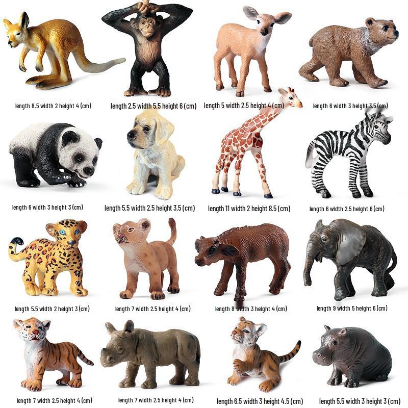 Kids' Wild Animal Model Toys: Leopard, Cheetah, Jaguar, Black Panther, Snow Leopard Figurines.