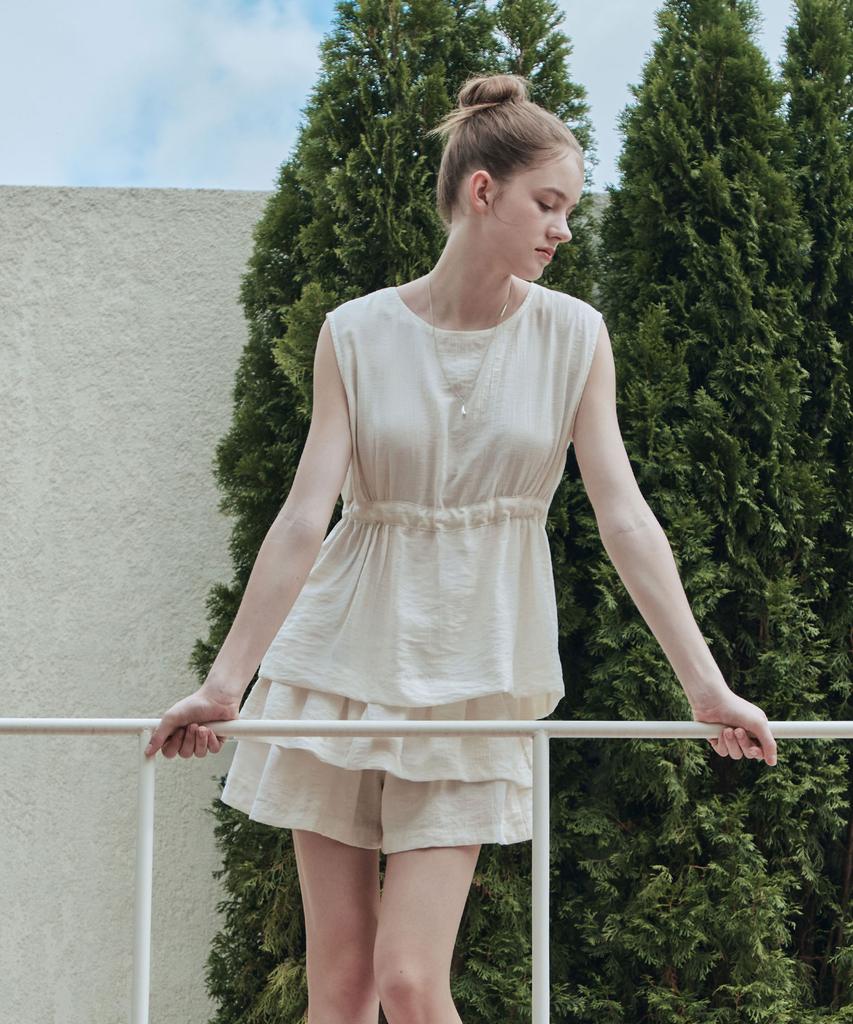 Zero Street Layered Pants Skirt / Ivory