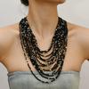 Ретро многослойное ожерелье из рисовых бусин, женская цепочка для свитера, осень и зима, высококачественное индивидуальное универсальное преувеличенное ожерелье