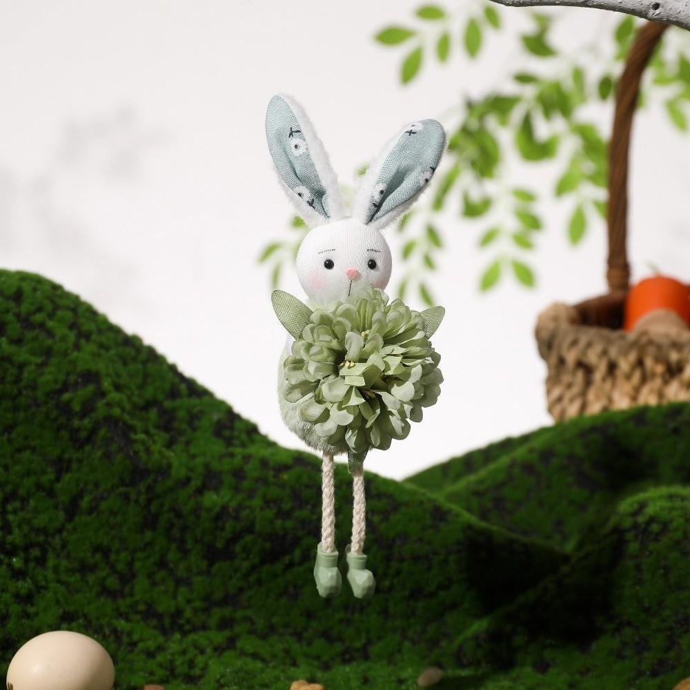 Colorful Easter Rabbit Pendant Soft Plush Rabbit Hanging Ornament Rabbit Figurine Party Favors