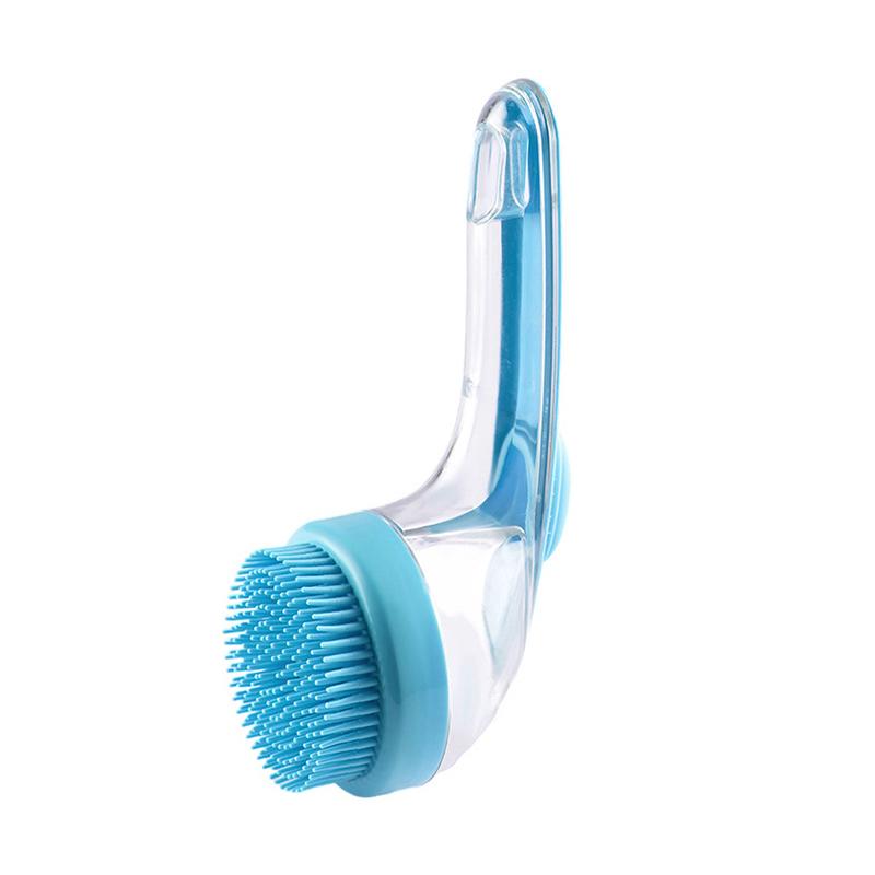 Pet Bathing Brush Long Handle Plastic Dog Bath Brush Soft Silicone Massage Brush Easy Clean Cat Hair Comb