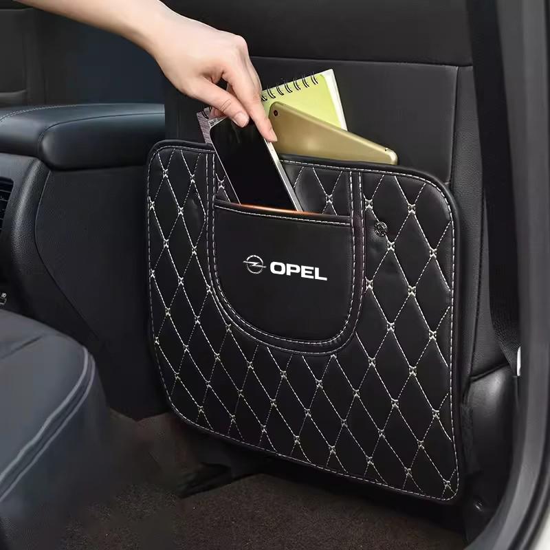 PU Leather Car Seat Back Anti-Kick Pad Protector Cover For Opel Astra Grandland Corsa Mokka Frontera Insignia Zafira Vivaro Karl