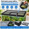 Black Aquarium Mesh Cover Fine Mesh Aquarium Anti-jump Net  Home Aquariums