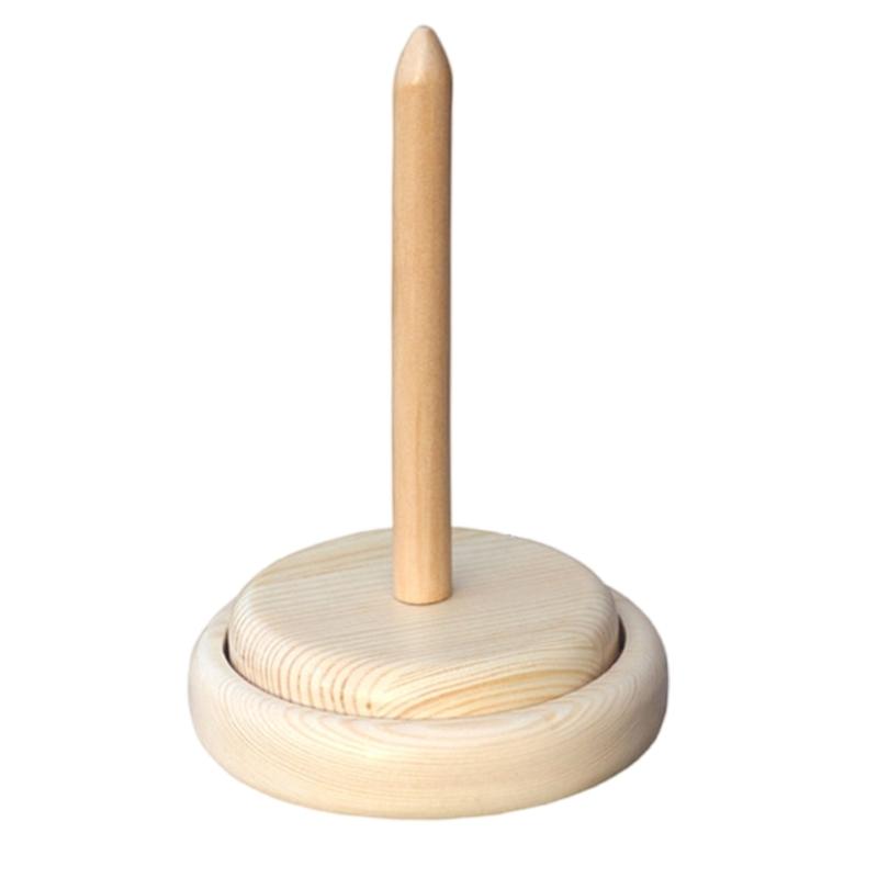 Rotating Wood Yarn Holder for Knitting and Crocheting Project Light Weight Portable Wood Yarn Dispenser Yarn Spool Stand