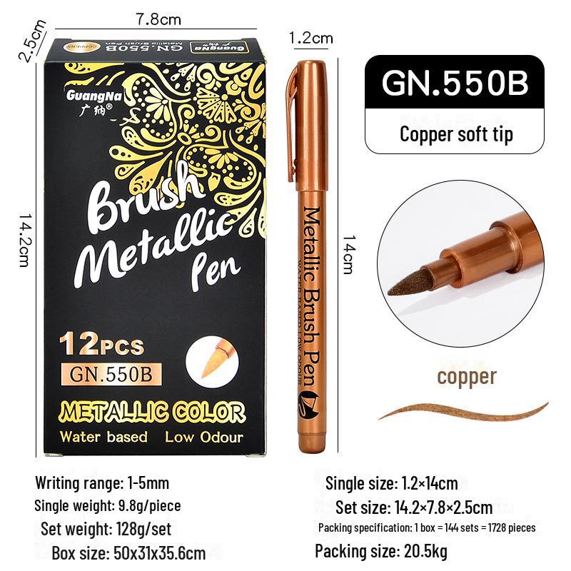 Guangna 550 Набор маркеров с золотой и серебряной краской для покрышек, произведений искусства и граффити
