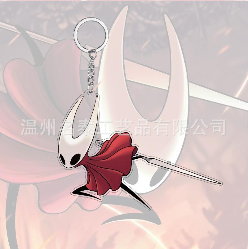 Аниме Hollow Knight Silksong Акриловый брелок Аксессуары Креативные подвески для сумки Подвеска для рюкзака Забавный брелок Подарок для фанатов