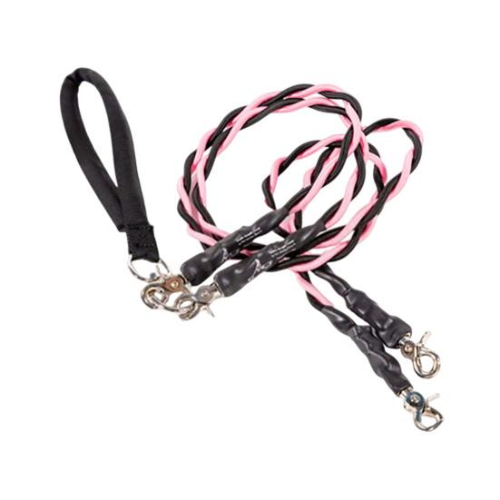 Double Bungee Dog Leash No-Tangle 360-degree Swivel Dual Dog Leash Dog Walking Training Lead Splitter for Medium Large Breeds