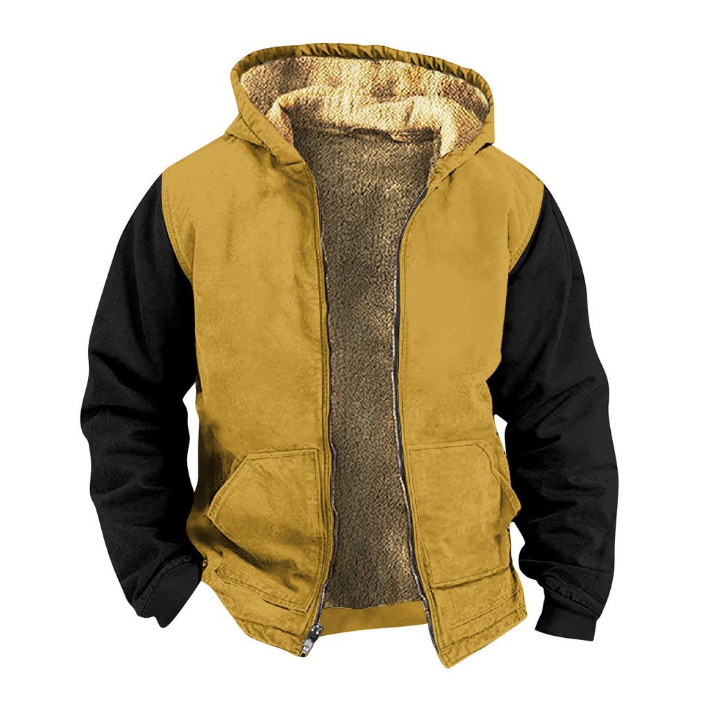 Мужская однотонная куртка, мужская весенне-осенняя повседневная трендовая куртка на молнии с капюшоном