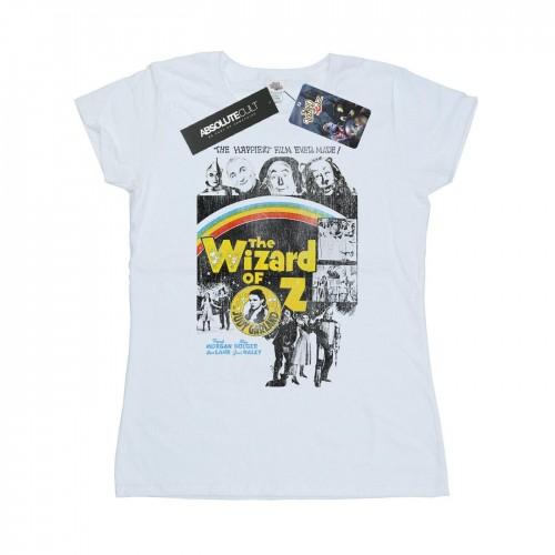The Wizard Of Oz Womens/Ladies Distressed Movie Poster Cotton T-Shirt