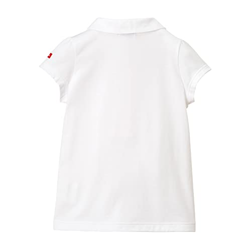 Miki House 10-5405-494 Блузка, Короткий рукав, Однотонная, Для девочек, Сделано в Японии, 100% Хлопок, Детская одежда, Белая, 6-12 месяцев