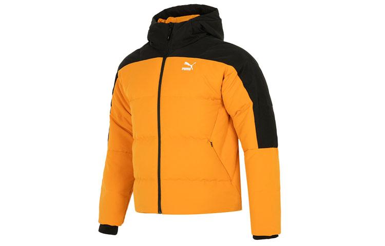 Puma Зимние пуховики мужские желтые с капюшоном умеренные прочие 537685-66