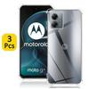3 Pcs Clear Case For Motorola Moto G14 G54 G84 5G G23 G53 G73 Thick Shockproof Soft Silicone Phone Cover for Moto G13