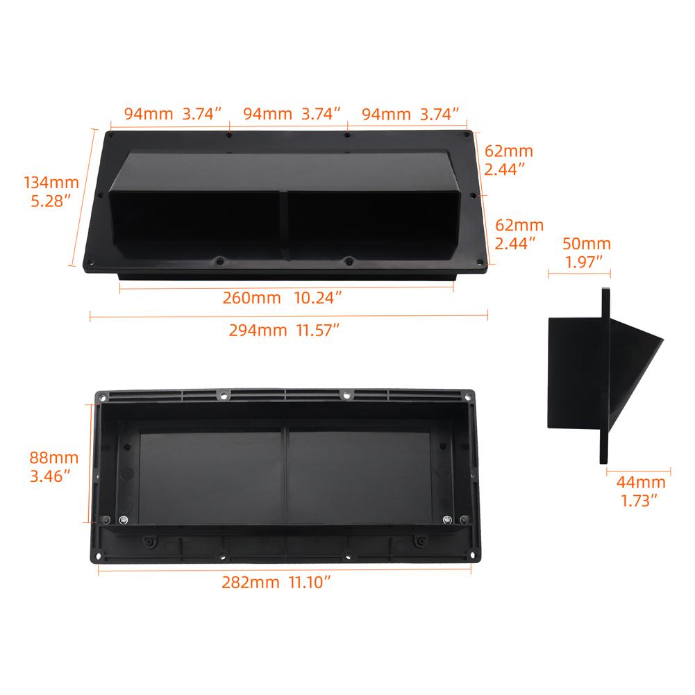 RV Range Hood Vent Cover Caravan Motorhome Trailer Side Air Vent with Screws Camper Side Wall Vents Motorhome Camper Accessories