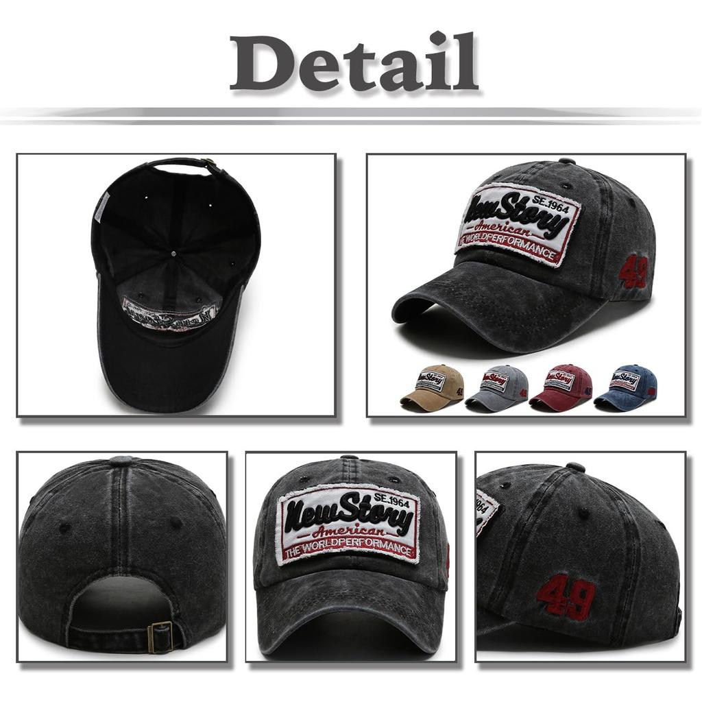 Hat Cap Embroidered Logo Casual Design Sun Protection Fashion Outdoor CZA374 [White Fang] Men's (Red)