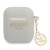 Guess Gua2Lsc4Eg Airpods 1/2 Cover Grey/Grey Silicone Charm 4G Collection