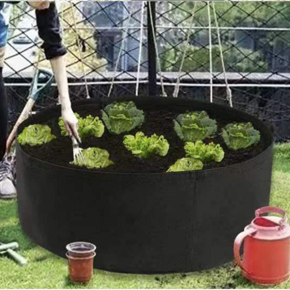 Round Planting Bucket Felt Planting Bag Gardening Supplies Growth Bag Pot and Planting
