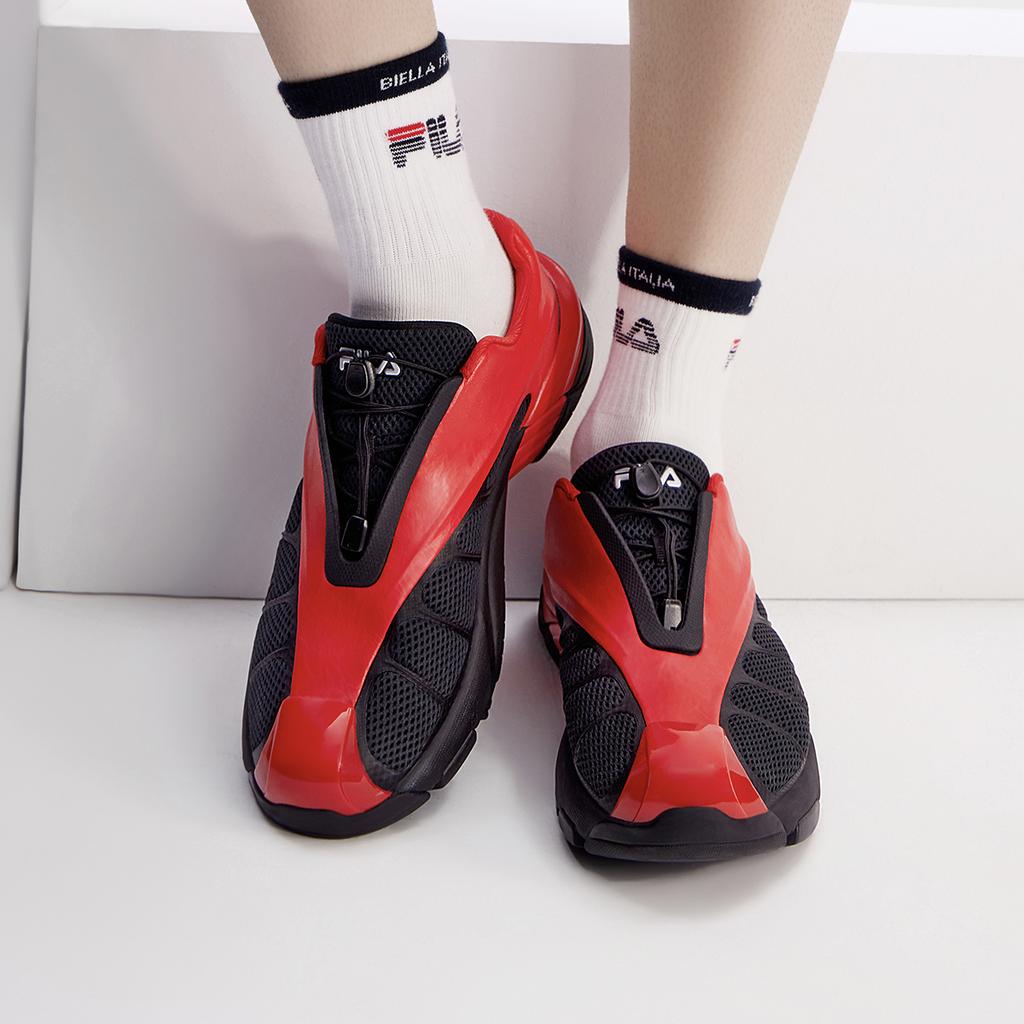 Fila Реплика Ferrari Color Block Мода Спорт Прочные Низкие Повседневные Кроссовки Мужские кроссовки Красный Черный F12M431116FFB