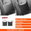 For Toyota Yaris 2006-2011 Real Carbon Fiber Stickers Dashboard Side Water Cup Holder Panel Car Accessories Interior decorative