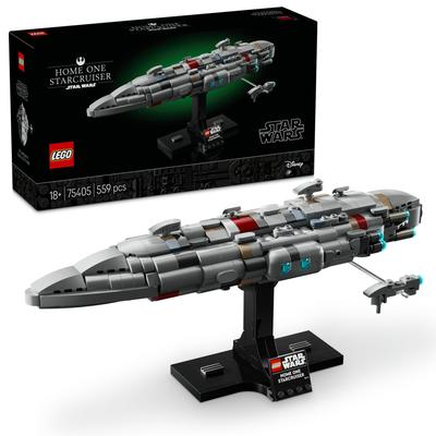 LEGO Star Wars Игрушка Звездный крейсер «Дом Один», Подарок на день рождения, Строительные блоки, Подарок на День отца, Космический подарок для мужчин и женщин, 75405