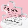 Gifts for Mom from Daughter Son, Mother's Day Birthday Gifts for Mom Engraved Puzzle Acrylic Plaque , Mom Acrylic Plaque Gifts