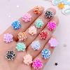 50pcs Mix Resin Mini Colorful Three Leaf Rose Flat Back Flower Figurines Nail Art DIY Wedding Scrapbook Crafts Accessories Decor