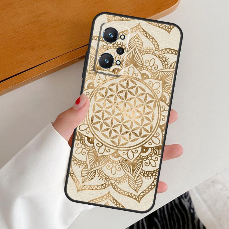 Цветок Жизни в Лотосе Пастельный Для Realme 15 10 11 12 13 14 Pro Plus GT6 GT7 Pro C67 C63 C61 C55 C51 C53 C35 C65 C75 Чехол