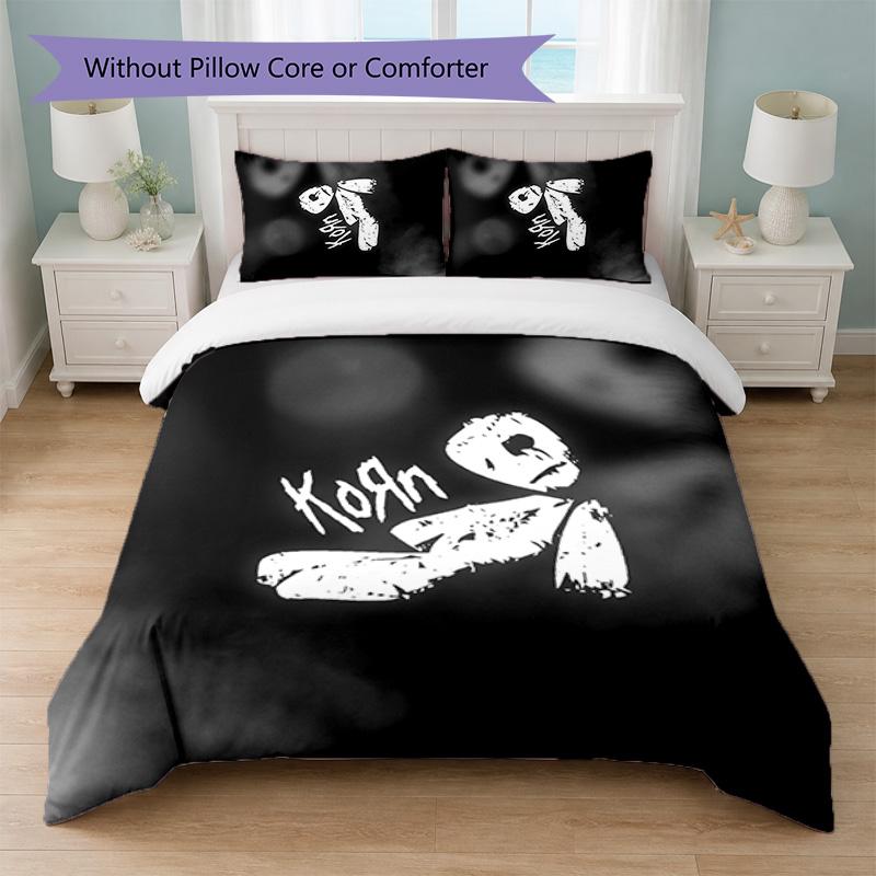 Korn Print 3Pcs Bedding Set Duvet Cover With Two Pillowcases Soft Bed Linen For Household Bedroom